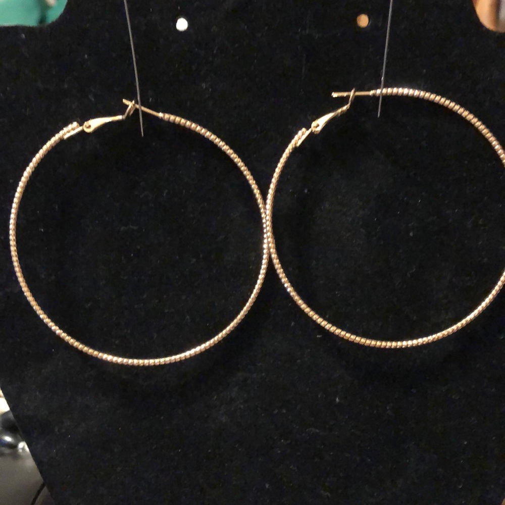 Gold hoop earrings